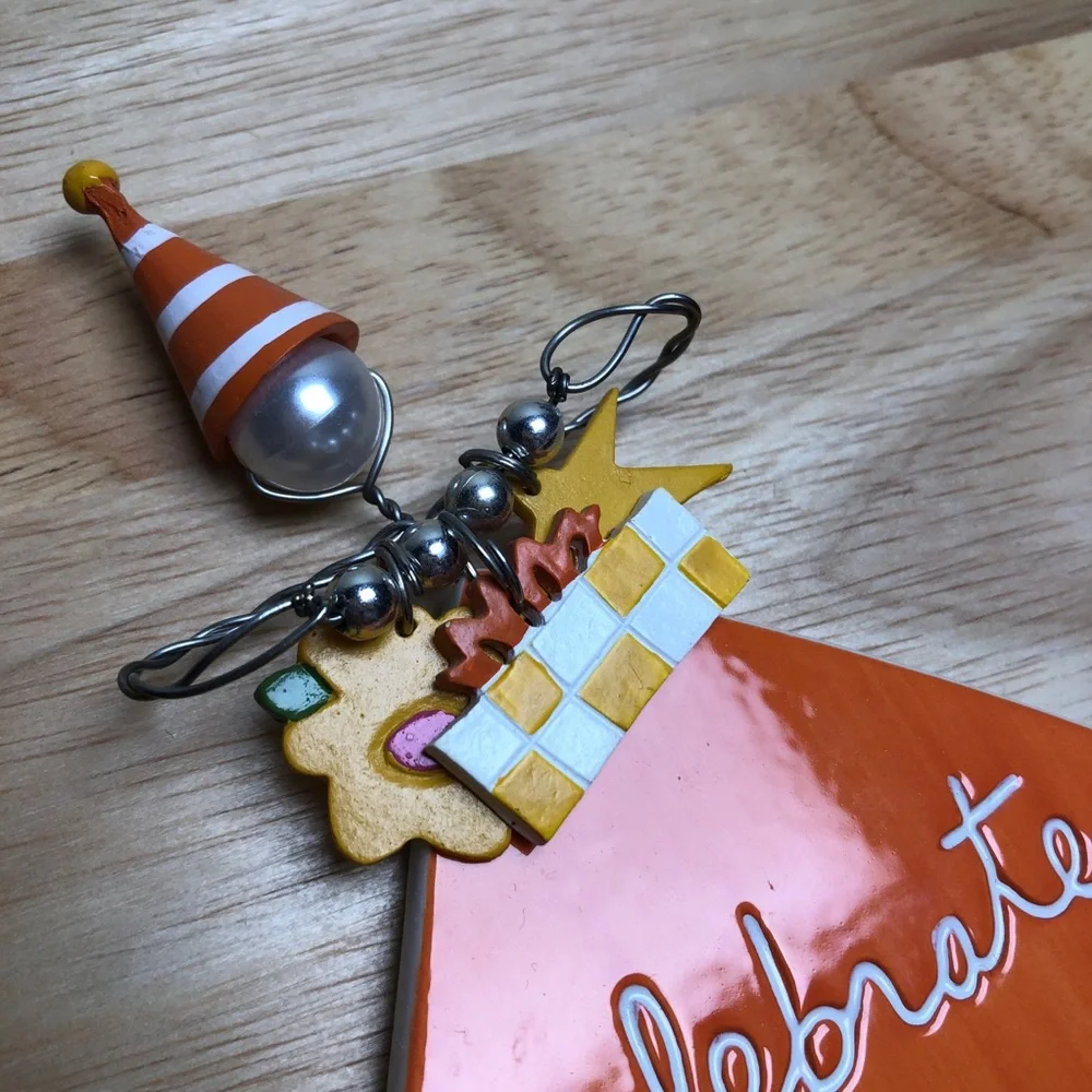 Dep 56 Ornament Wall Art Sandra Magsamen Celebrate Who You Are Fun Gift orange - Picture 5 of 8